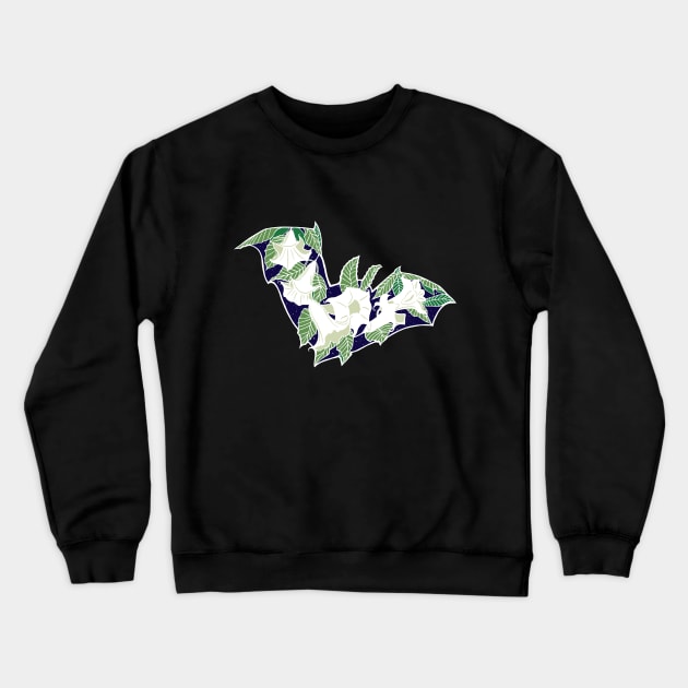 Batura, the Night-Blooming Bat Crewneck Sweatshirt by RJKpoyp